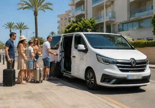 Furgoneta de 9 plazas preparada para grupos que viajan por Gandía